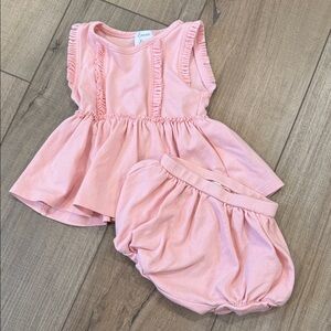 Charming Pink Ruffled Diaper Cover Set